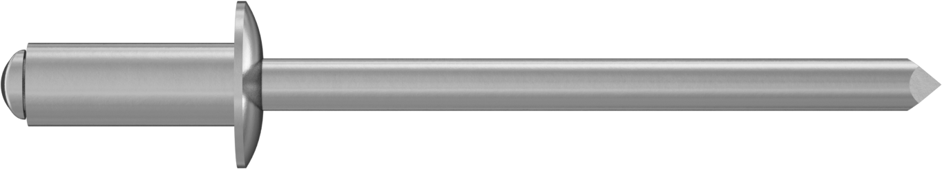 Çinko Kaplamalı Kör Perçinler, Kubbeli Başlık, 4 mm Çap, 4,5 mm - 6,5 mm malzeme kalınlığı için