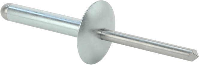 Çinko Kaplamalı Kör Perçinler, Kubbeli Başlık, 3/16" Çap, 0,751“-0,875” kalınlık için