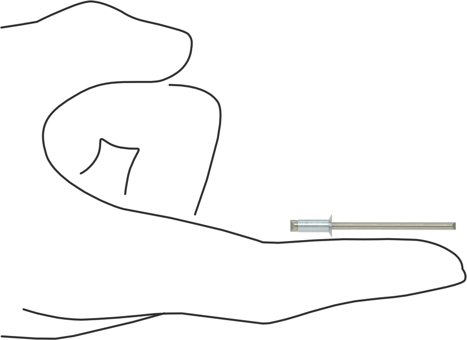 Çinko Kaplamalı Kör Perçinler, Gömme Montaj, 1/8" Çap, 0,126“- 0,187” için Malzeme Kalınlığı