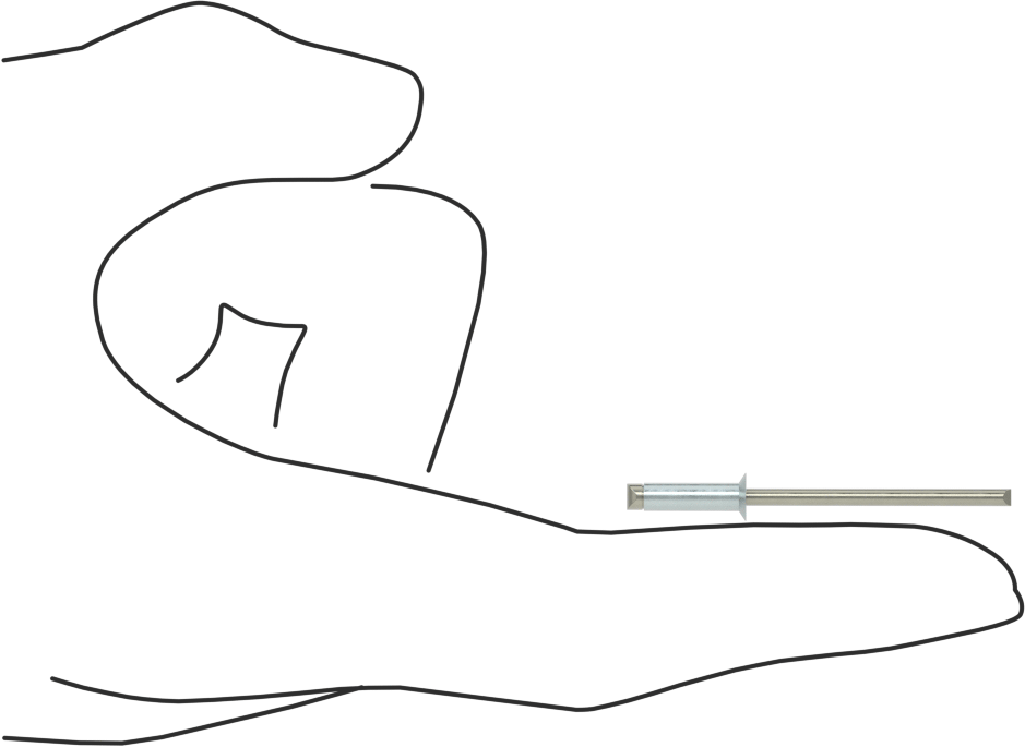 Çinko Kaplamalı Kör Perçinler, Gömme Montaj, 1/8" Çap, 0,251“- 0,312” Malzeme Kalınlığı için