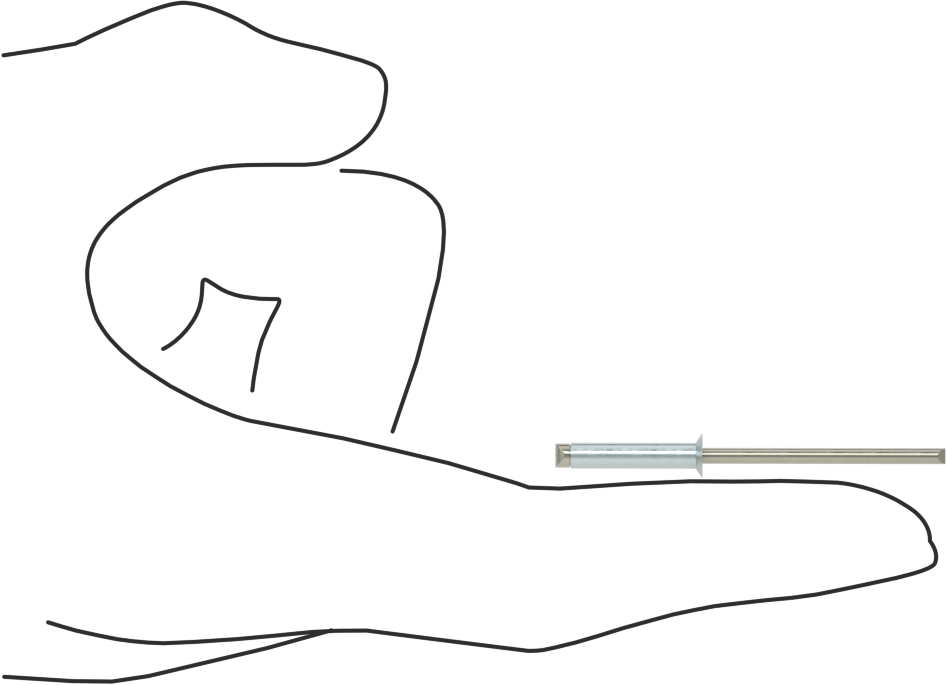 Çinko Kaplamalı Kör Perçinler, Gömme Montaj, 1/8" Çap, 0,376“-0,5” Malzeme Kalınlığı için