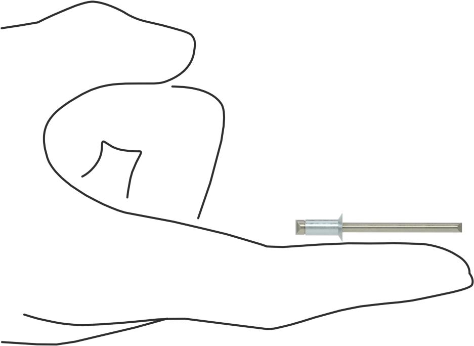 Çinko Kaplamalı Kör Perçinler, Gömme Montaj, 5/32" Çap, 0,126“- 0,187” için Malzeme Kalınlığı