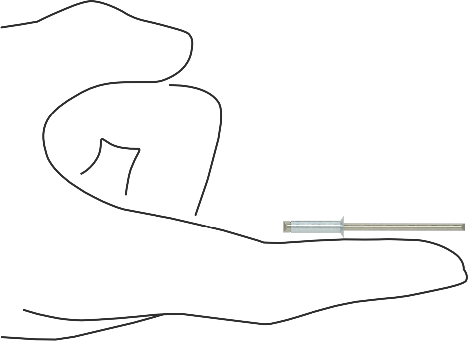 Çinko Kaplamalı Kör Perçinler, Gömme Montaj, 1/8" Çap, 0,313“ - 0,375” Malzeme Kalınlığı için