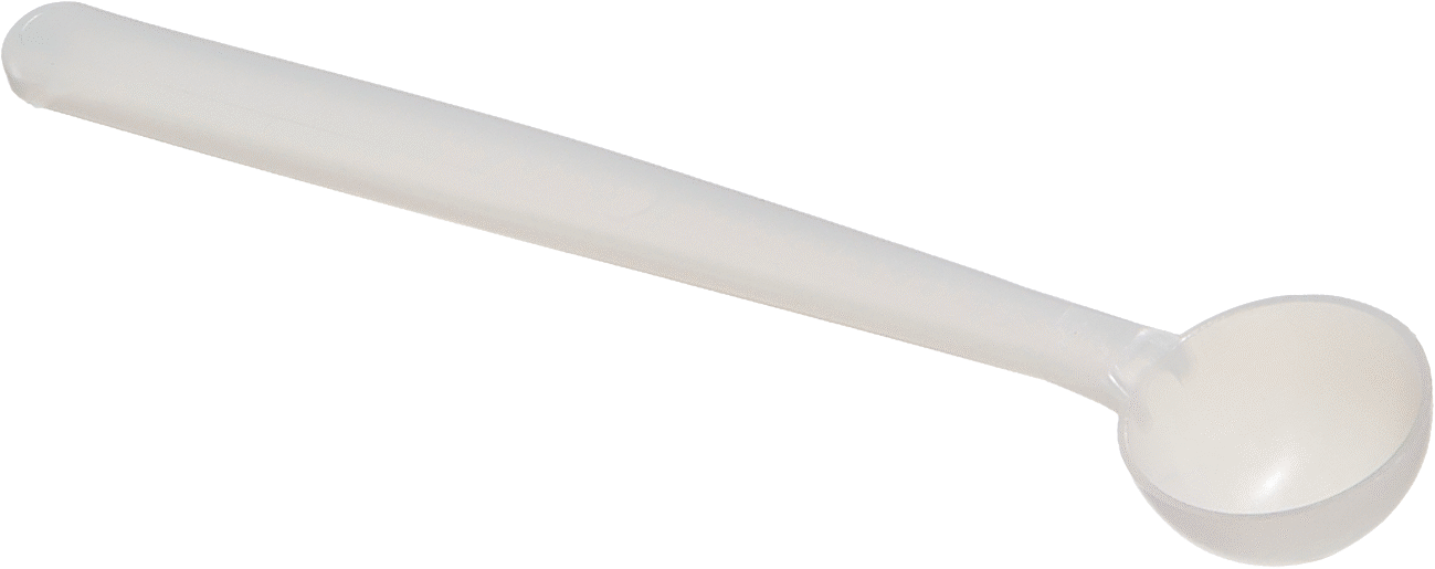 Steril Plastik Ölçü Kaşıkları, Yuvarlak Taban ile, 1 TSP. Kapasite