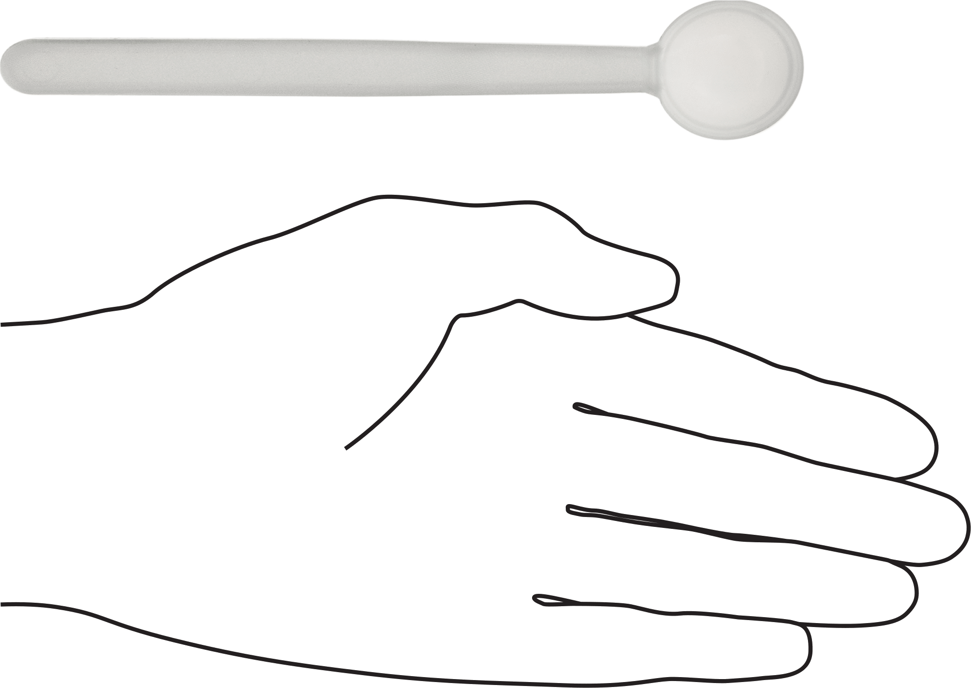 Steril Plastik Ölçü Kaşıkları, Yuvarlak Taban ile, 1/2 TSP. Kapasite