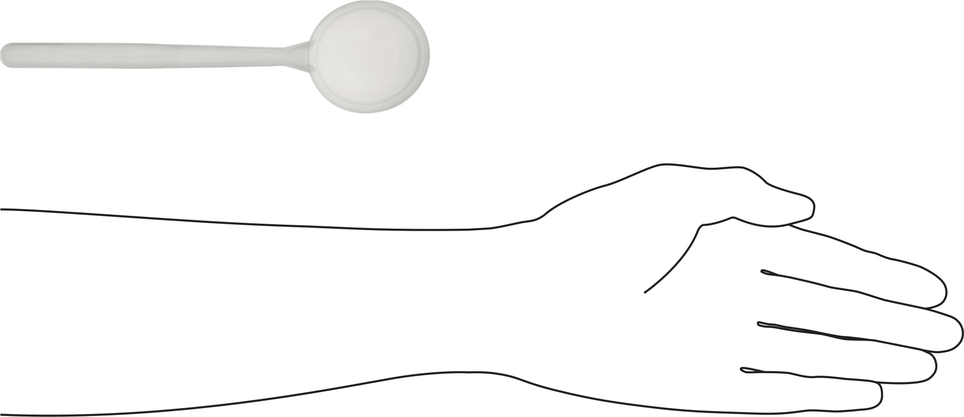 Steril Plastik Ölçü Kaşıkları, Yuvarlak Taban ile, 6 TSP. Kapasite