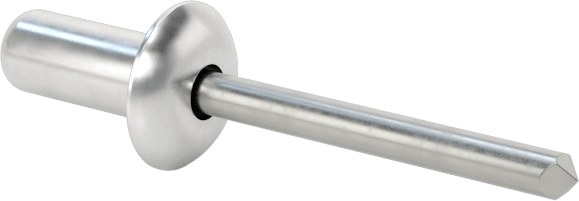 Sızdırmaz Kör Perçinler, Alüminyum, Kubbeli Başlık, Çelik Mandrel ile, 1/8" Çap, 0,301" Uzunluk