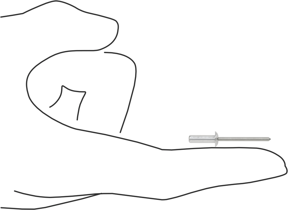 Sızdırmaz Kör Perçinler, Alüminyum, Kubbeli Başlık, Çelik Mandrel ile, 1/8" Çap, 0,425" Uzunluk