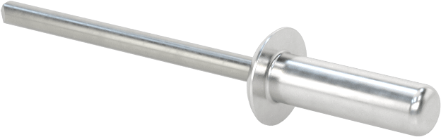 Sızdırmaz Kör Perçinler, Alüminyum, Kubbeli Başlık, Çelik Mandrel ile, 1/8" Çap, 0,425" Uzunluk
