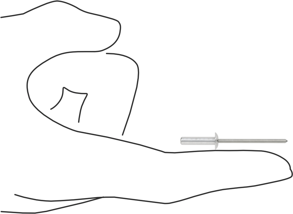 Sızdırmaz Kör Perçinler, Alüminyum, Kubbeli Başlık, Çelik Mandrel ile, 1/8" Çap, 0,550" Uzunluk