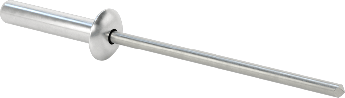 Sızdırmaz Kör Perçinler, Alüminyum, Kubbeli Başlık, Çelik Mandrel ile, 1/8" Çap, 0,675" Uzunluk