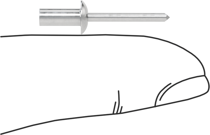 Sızdırmaz Kör Perçinler, Kubbeli Başlık, Alüminyum Mandrel ile, 1/8" Çap, 0,301" Uzunluk