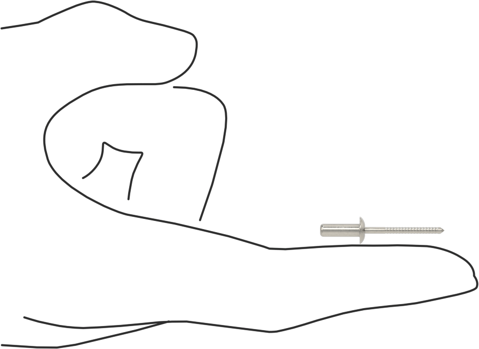 Sızdırmaz Kör Perçinler, 18-8 Paslanmaz Çelik, Kubbeli Başlık, 1/8" Çap, 0,125“-0,188” Kalınlık için