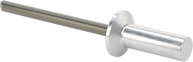 Sızdırmaz Kör Perçinler, Gömme Montaj, 1/8" Çap, 0,126“-0,187” Malzeme Kalınlığı için