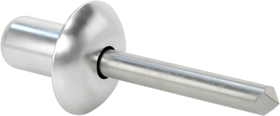 Sızdırmaz Kör Perçinler, Alüminyum, Kubbeli Başlık, Çelik Mandrel ile, 3/16" Çap, 0,330" Uzunluk