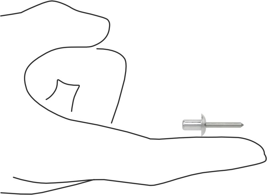 Sızdırmaz Kör Perçinler, Alüminyum, Kubbeli Başlık, Çelik Mandrel ile, 3/16" Çap, 0,330" Uzunluk