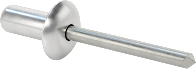 Sızdırmaz Kör Perçinler, Alüminyum, Kubbeli Başlık, Çelik Mandrel ile, 1/4" Çap, 0,610" Uzunluk