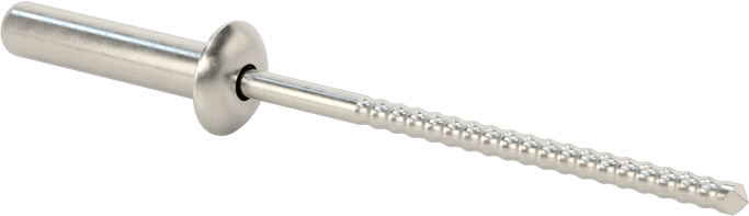 Sızdırmaz Kör Perçinler, 18-8 Paslanmaz Çelik, Kubbeli Başlık, 1/8" Çap, 0,313“ - 0,375” Kalınlık için