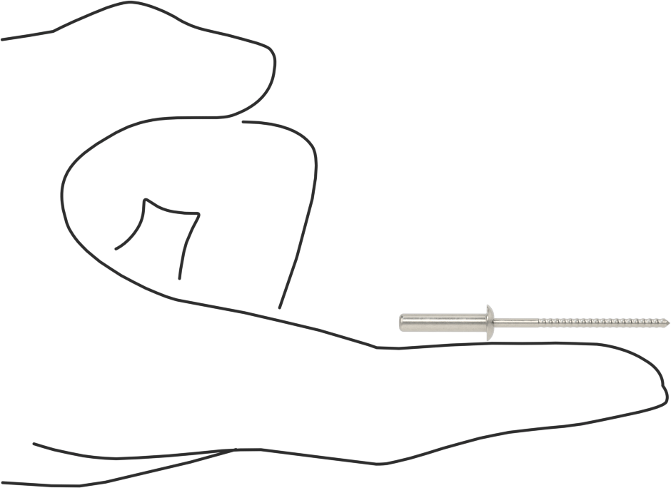 Sızdırmaz Kör Perçinler, 18-8 Paslanmaz Çelik, Kubbeli Başlık, 1/8" Çap, 0,313“ - 0,375” Kalınlık için