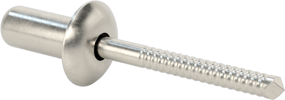 Sızdırmaz Kör Perçinler, 18-8 Paslanmaz Çelik, Kubbeli Başlık, 1/8" Çap, 0,0310“-0,063” Kalınlık