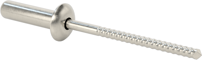 Sızdırmaz Kör Perçinler, 18-8 Paslanmaz Çelik, Kubbeli Başlık, 1/8" Çap, 0,188-0,252 inç Kalınlık için