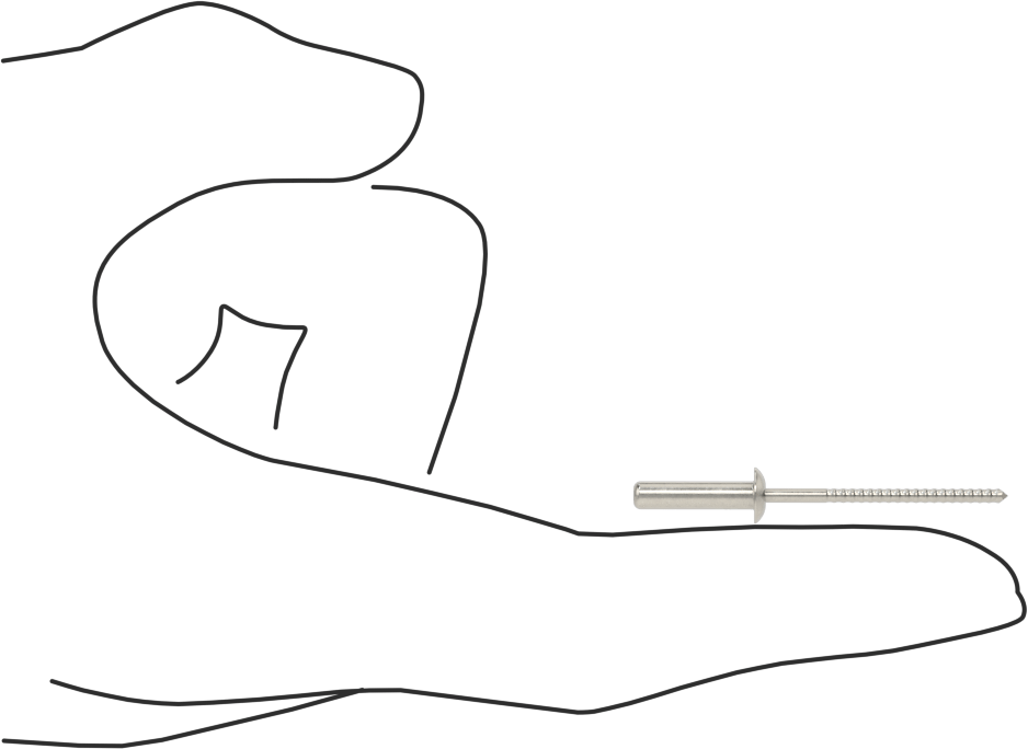 Sızdırmaz Kör Perçinler, 18-8 Paslanmaz Çelik, Kubbeli Başlık, 1/8" Çap, 0,25“-0,312” Kalınlık için