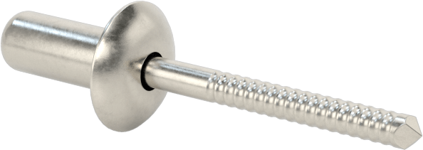 Sızdırmaz Kör Perçinler, 18-8 Paslanmaz Çelik, Kubbeli Başlık, 5/32" Çap, 0,031“-0,125” Kalınlık