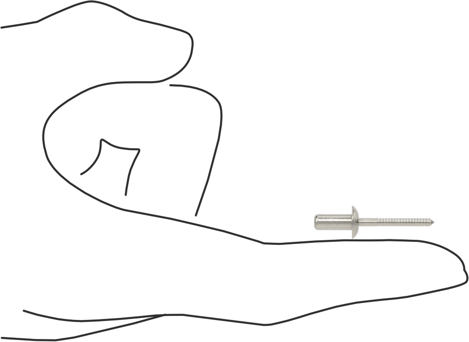 Sızdırmaz Kör Perçinler, 18-8 Paslanmaz Çelik, Kubbeli Başlık, 5/32" Çap, 0,031“-0,125” Kalınlık