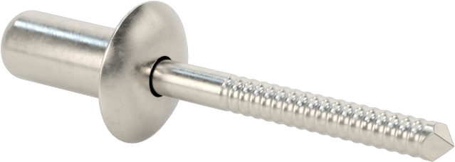 Sızdırmaz Kör Perçinler, 18-8 Paslanmaz Çelik, Kubbeli Başlık, 1/4" Çap, 0,125“-0,25” Kalınlık için