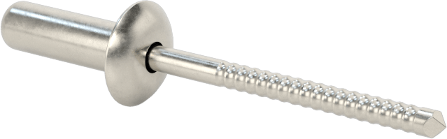 Sızdırmaz Kör Perçinler, 18-8 Paslanmaz Çelik, Kubbeli Başlık, 5/32" Çap, 0,188“-0,250” Kalınlık için