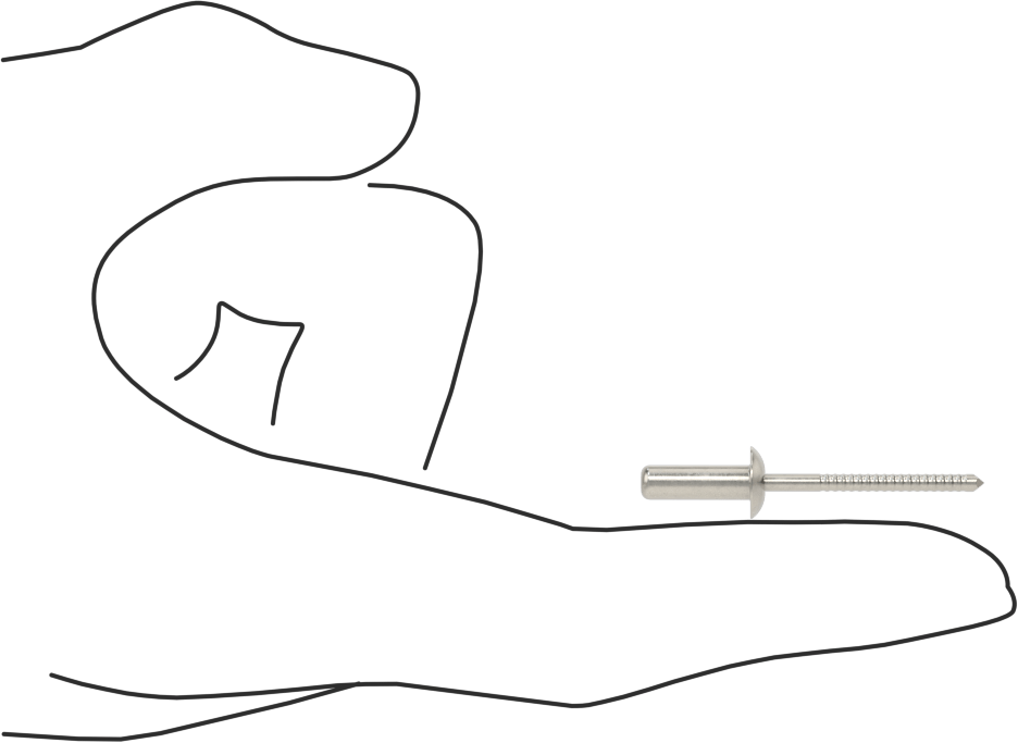 Sızdırmaz Kör Perçinler, 18-8 Paslanmaz Çelik, Kubbeli Başlık, 5/32" Çap, 0,188“-0,250” Kalınlık için