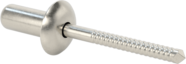 Sızdırmaz Kör Perçinler, 18-8 Paslanmaz Çelik, Kubbeli Başlık, 3/16" Çap, 0,125“-0,187” Kalınlık için