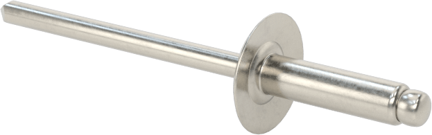 18-8 Paslanmaz Çelik Kör Perçinler, Büyük Çaplı Kubbe Başlı, 1/8" Çap, 0,251“-0,312” Kalınlık için