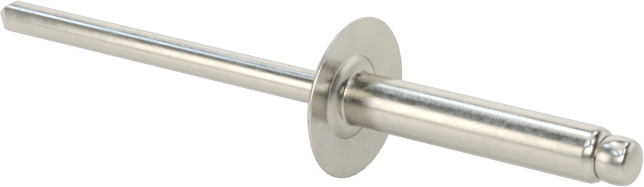18-8 Paslanmaz Çelik Kör Perçinler, Büyük Çaplı Kubbe Başlı, 1/8" Çap, 0,376“-0,5” kalınlık için