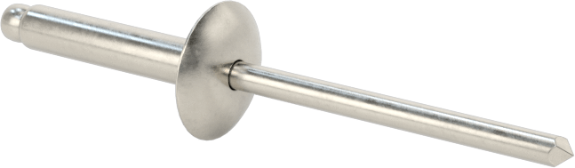 18-8 Paslanmaz Çelik Kör Perçinler, Büyük Çaplı Kubbe Başlı, 1/8" Çap, 0,376“-0,5” kalınlık için