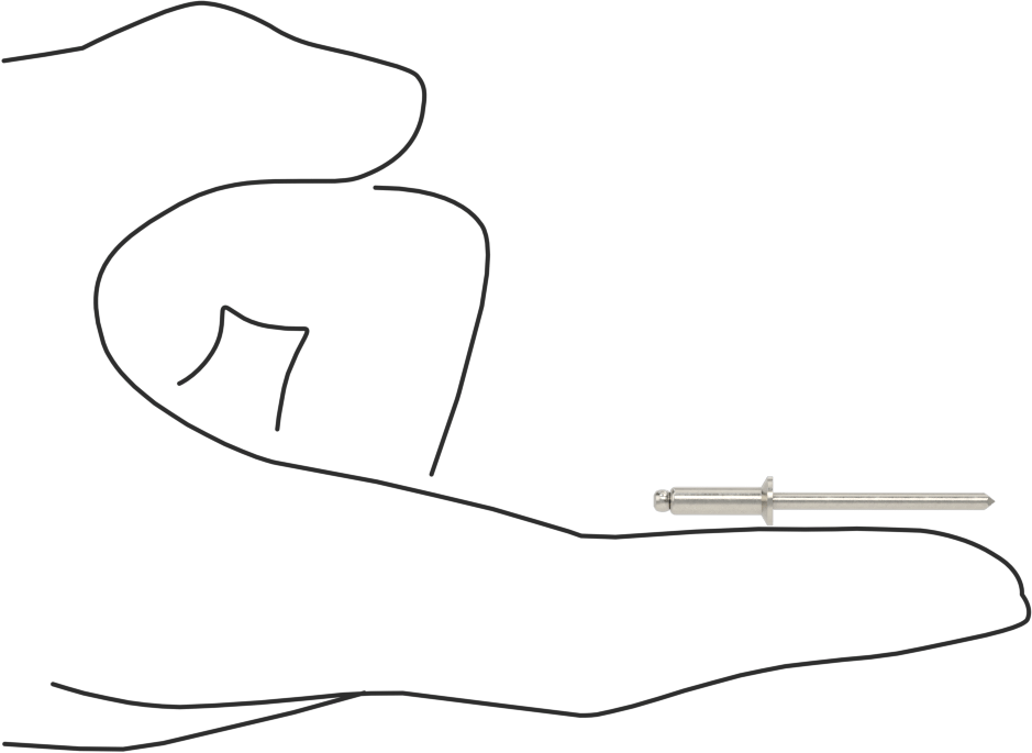 18-8 Paslanmaz Çelik Kör Perçinler, Gömme Montaj, 1/8" Çap, 0,251“-0,312” Malzeme Kalınlığı için