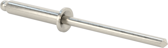 18-8 Paslanmaz Çelik Kör Perçinler, Gömme Montaj, 1/8" Çap, 0,376“-0,5” Malzeme Kalınlığı için