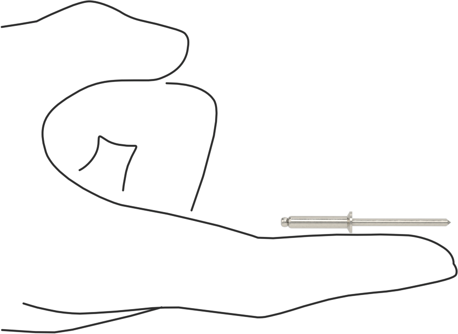 18-8 Paslanmaz Çelik Kör Perçinler, Gömme Montaj, 1/8" Çap, 0,376“-0,5” Malzeme Kalınlığı için