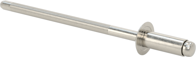 18-8 Paslanmaz Çelik Kör Perçinler, Kubbeli Başlık, 3/32" Çap, 0,020“-0,125” malzeme kalınlığı için