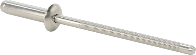 18-8 Paslanmaz Çelik Kör Perçinler, Kubbeli Başlık, 3/32" Çap, 0,126“-0,25” Malzeme Kalınlığı için