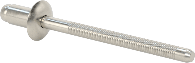 18-8 Paslanmaz Çelik Kör Perçinler, Kubbeli Başlık, 1/8" Çap, 0,020“-0,062” Malzeme Kalınlığı için