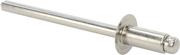 18-8 Paslanmaz Çelik Kör Perçinler, Kubbeli Başlık, 1/8" Çap, 0,063“-0,125” Malzeme Kalınlığı için