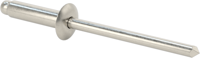 18-8 Paslanmaz Çelik Kör Perçinler, Kubbeli Başlık, 1/8" Çap, 0,313“-0,375” Malzeme Kalınlığı için
