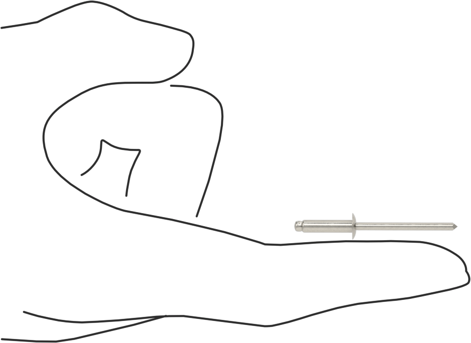 18-8 Paslanmaz Çelik Kör Perçinler, Kubbeli Başlık, 1/8" Çap, 0,313“-0,375” Malzeme Kalınlığı için