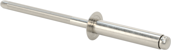 18-8 Paslanmaz Çelik Kör Perçinler, Kubbeli Başlık, 1/8" Çap, 0,376“-0,5” Malzeme Kalınlığı için