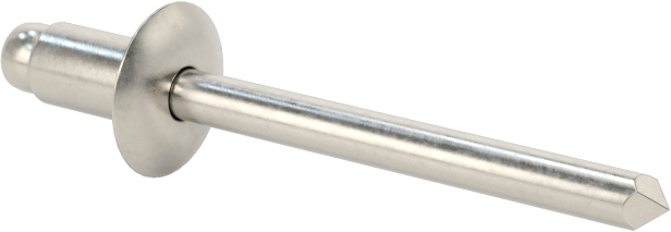 18-8 Paslanmaz Çelik Kör Perçinler, Kubbeli Başlık, 5/32" Çap, 0,063“-0,125” Malzeme Kalınlığı için