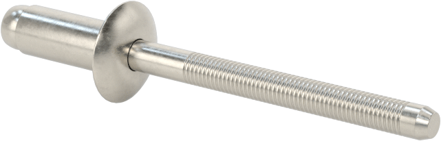 18-8 Paslanmaz Çelik Kör Perçinler, Kubbeli Başlık, 5/32" Çap, 0,126“-0,187” Malzeme Kalınlığı için