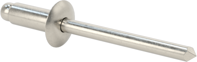 18-8 Paslanmaz Çelik Kör Perçinler, Kubbeli Başlık, 5/32" Çap, 0,188“-0,25” Malzeme Kalınlığı için