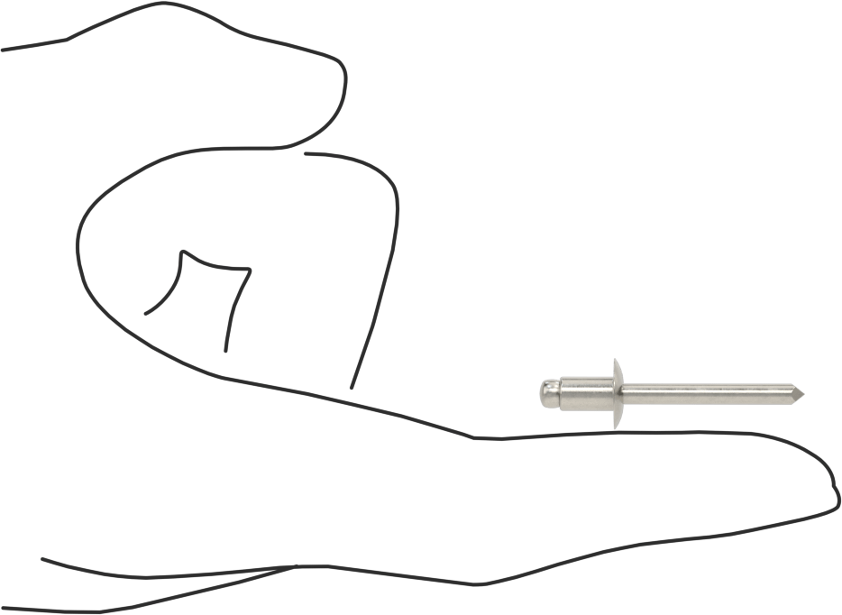 18-8 Paslanmaz Çelik Kör Perçinler, Kubbeli Başlık, 3/16" Çap, 0,063“-0,125” Malzeme Kalınlığı için