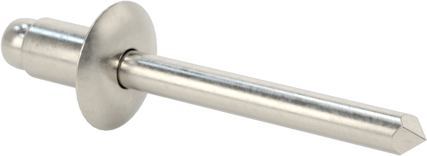 18-8 Paslanmaz Çelik Kör Perçinler, Kubbeli Başlık, 3/16" Çap, 0,063“-0,125” Malzeme Kalınlığı için
